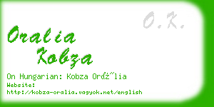 oralia kobza business card